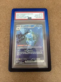 Blastoise EX 200/165 Sir Special Illustration PSA 10 Autograph Card Gem Mint - Image 1