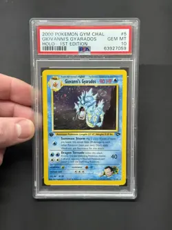 1st Edition Giovanni’s Gyarados Holo - 5/132 - Gym Challenge Pokemon Card PSA 10 - Image 1