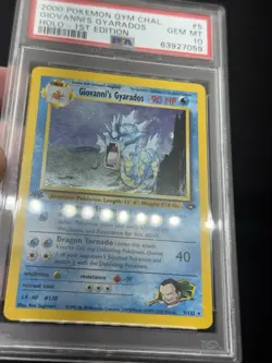 1st Edition Giovanni’s Gyarados Holo - 5/132 - Gym Challenge Pokemon Card PSA 10 - Image 3
