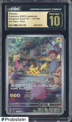 2023 Pokemon Card 151 Japanese #173/165 Pikachu Holo CGC 10 PRISTINE - Image 1