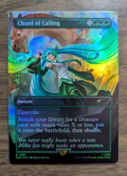 MTG Chord of Calling (1595) Rainbow Foil Hatsune Miku Secret Lair Drop NM - Image 1