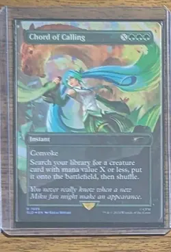 MTG Chord of Calling (1595) Rainbow Foil Hatsune Miku Secret Lair Drop NM - Image 2
