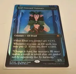 Leaf-Crowned Visionary | Borderless Foil | Lorwyn Eclipsed Special Guests | Mtg - Image 2
