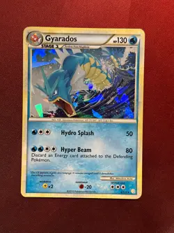 GYARADOS 4/123 HeartGold & SoulSilver CRACKED ICE PROMO Pokemon TCG card NM+ - Image 1