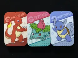 Pokemon TCG S-Chinese Travel Gift Box Mini Tin Ivysaur Wartortle Lot*3 LU57 - Image 1