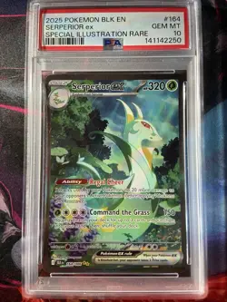 Pokemon TCG Serperior EX 164/086 Black Bolt SIR PSA 10 - Image 1