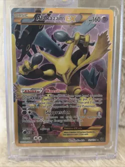 Pokemon TCG Alakazam EX Holo Ultra Rare 2016, 125/124 Card - Image 1