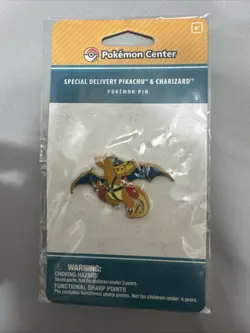 Special Delivery Charizard Pin w/ Pikachu Pokemon Center Exclusive - Image 1