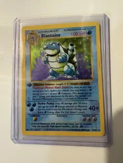 Pokemon TCG First Edition Shadowless Base Set Blastoise Holo - Image 1