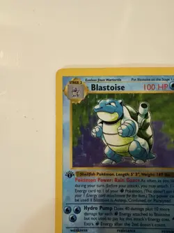 Pokemon TCG First Edition Shadowless Base Set Blastoise Holo - Image 5