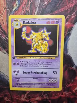 Pokemon TCG Kadabra Base Set German 32/102 1st Edition Unlimited Uncommon LP/NM - Image 1