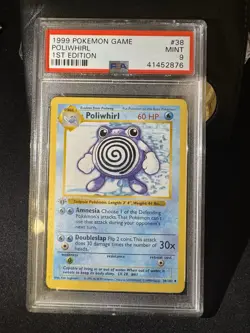 Pokemon TCG Poliwhirl 1st Edition Base Set Shadowless PSA 9 038/102 - Image 1