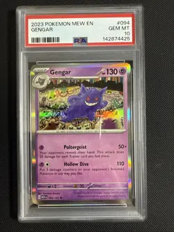 2023 POKEMON MEW EN-151 094 GENGAR Holo Rare PSA 10 GEM MINT. - Image 1