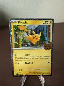 Pokemon TCG 1x Pikachu 018/091 PAF x1 Cosmos HOLO POKEMON Halloween 2024 NM - Image 1