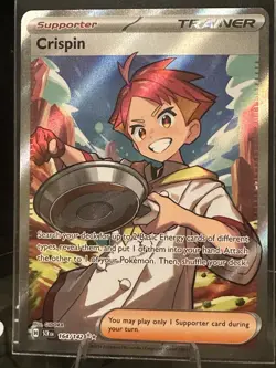Pokemon Crispin 164/142 SV07: Stellar Crown Ultra Rare Full Art Holo Trainer - Image 1