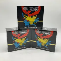 Lot of (3) Pokemon TCG Hidden Fates Elite Trainer Box Factory Sealed - Image 1