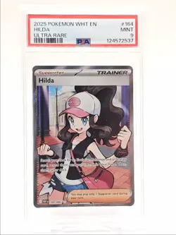 HILDA 2025 POKEMON WHITE FLARE ULTRA RARE 164/086 PSA 9 Q6134 - Image 1