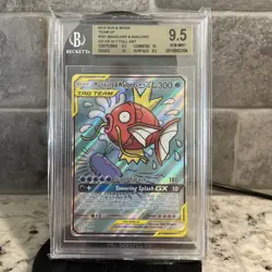 Beckett 9.5 Pokemon Magikarp & Wailord GX Sun & Moon Team Up Alt Art 161/181 - Image 1