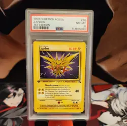 PSA 8 Pokemon Zapdos 30/62 1st ed Fossil Non-holo - Image 1