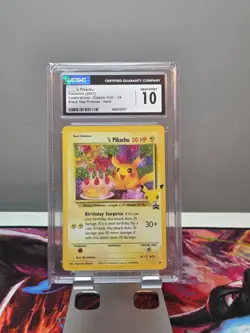 POKEMON 2021 CELEBRATIONS BIRTHDAY PIKACHU 24 BLACK STAR CLASSIC COLLECT CGC 10 - Image 1
