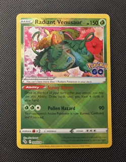 Radiant Venusaur 004/078 Pokemon GO Holo - Image 1