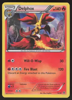 Delphox 10/39 Common Pokemon TCG Kalos Starter Set MP - Image 1