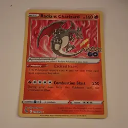 Pokemon Radiant Charizard 011/078 Holo Radiant Rare Pokemon GO TCG English - Image 1