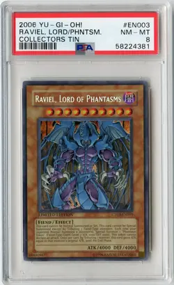 2006 Yu-Gi-Oh! Raviel, Lord of Phantasms - Limited -Secret Rare CT03-EN003 PSA 8 - Image 1