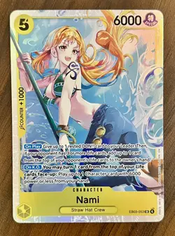 PLAYSET Nami EB03-053 SR One Piece TCG SUPER RARE ENGLISH BRAND NEW - Image 2