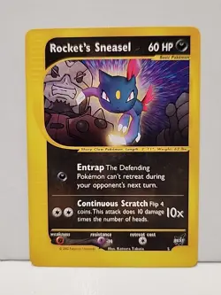 Rocket's Sneasel #5 BEST Best of Game Promo Pokemon Card LP - Image 1