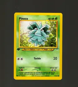 Pineco 77/105 Pokemon TCG 1st Edition Neo Destiny NM Vintage 2002 Card - Image 1
