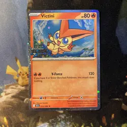 Victini (Black Bolt 12/86) cosmos holo stamped Pokemon TCG card - Image 1