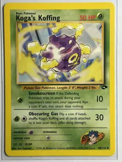 Koga's Koffing (48) Gym Challenge 048/132 MP-LP Pokemon Card - Image 1
