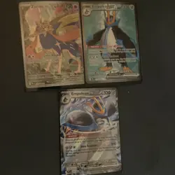 3 Card Lot Phantasmal Flames Pokemon Tcg Zacian 100/094 Empoleon Ex Nm! - Image 1