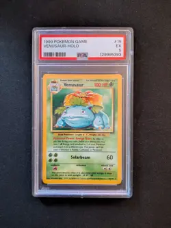 Venusaur 1999 Pokemon TCG Base Set Holo Rare PSA 5 Card - Image 1