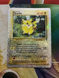 Vintage Pokemon Card Wotc Fire Legendary Collection Reverse Holo Pikachu HP - Image 1