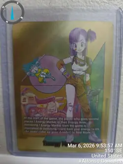 Dragon Ball Super Card Game SB02 Energy Marker E-73* gold Bulma/Kid Goku - Image 2