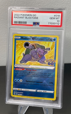Pokemon 2022 PSA 10 Radiant Blastoise Pokemon Go 018/078 Card - Image 2