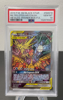Pokemon 2019 PSA 10 Moltres & Zapdos & Articuno GX Black Star Promo SM210 Card - Image 1