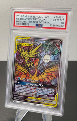 Pokemon 2019 PSA 10 Moltres & Zapdos & Articuno GX Black Star Promo SM210 Card - Image 2