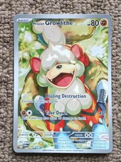Hisuian Growlithe 181/167 Illustration Rare - Twilight Masquerade - Pokemon Card - Image 1