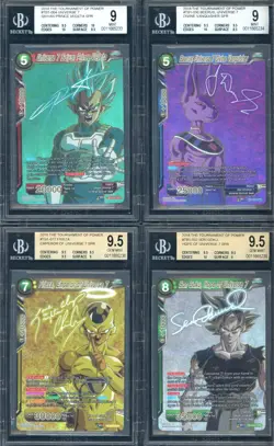 ‘Lot (8) Dragon Ball Super DBS EN BGS 9-9.5 Cards Set SPR-signature w/ Goku Veg - Image 1