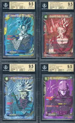 ‘Lot (8) Dragon Ball Super DBS EN BGS 9-9.5 Cards Set SPR-signature w/ Goku Veg - Image 2