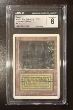 Bayou CGC 8 Magic the Gathering Unlimited Edition Dual Land MTG - Image 1