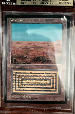 Scrubland FBB BGS 9.5 GEM MINT Revised 3rd Edition MTG German Dual Land Rare - Image 5