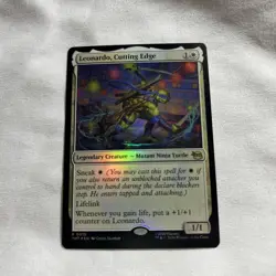 Leonardo, Cutting Edge (FOIL) - [Teenage Mutant Ninja Turtles] MTG TMT 0015 - Image 1