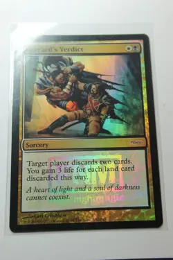 MTG Gerrard's Verdict x1-Foil -Friday Night Magic 2007-Lightly Played - Image 1