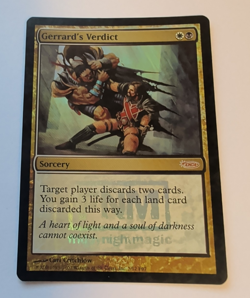 {1x} ~ Gerrard’s Verdict ~ *FOIL* FNM DCI Magic the gathering Promo *Startropic* - Image 1