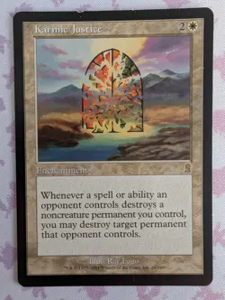 1x Karmic Justice Odyssey MTG Magic the Gathering LP - Image 1