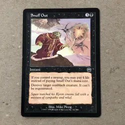 Snuff Out x1 Mercadian Masques NM Condition see front and back pics - Image 1